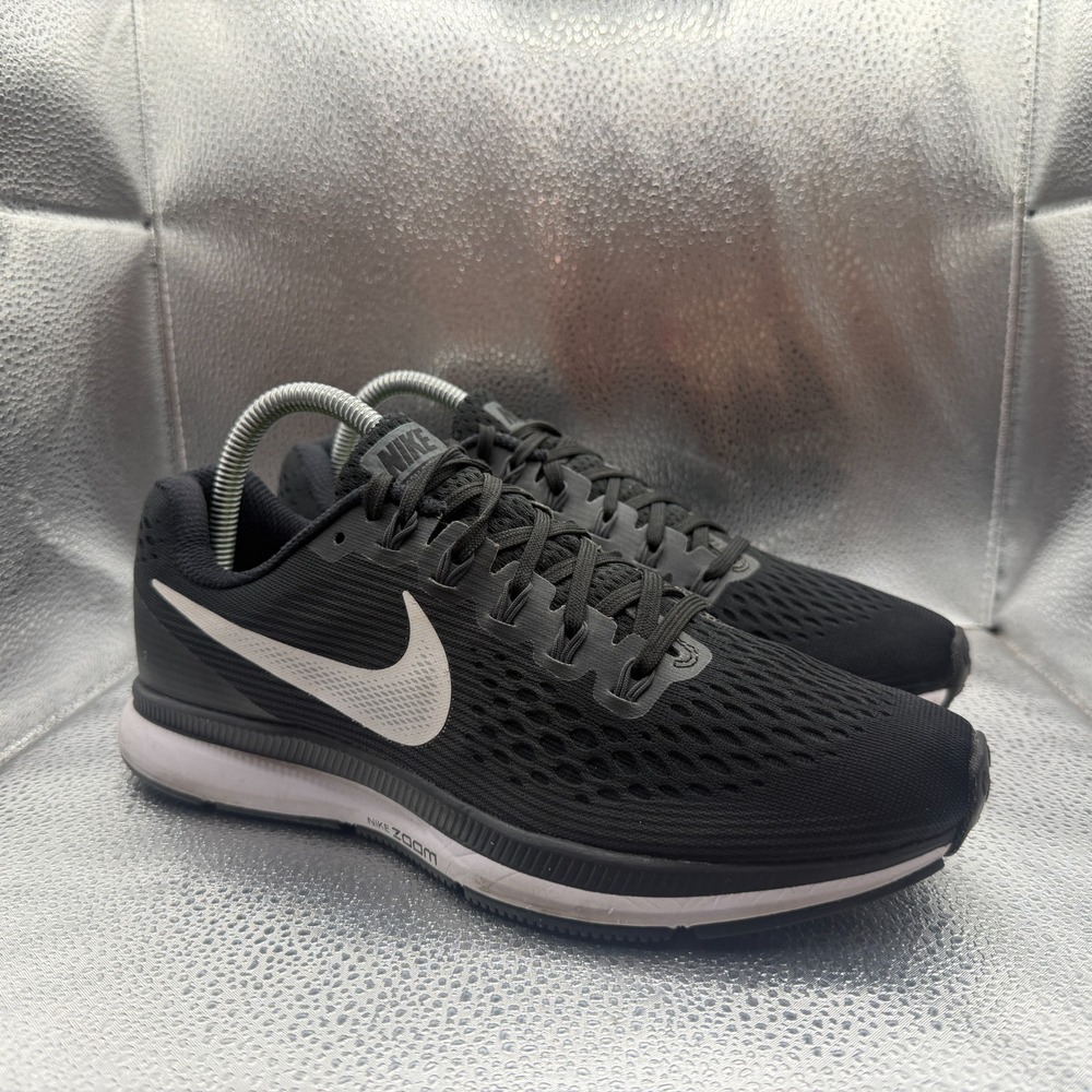 Size 8.5 Nike Air Zoom Pegasus 34 Black Womens Lace-Up Running Shoes 880560-001